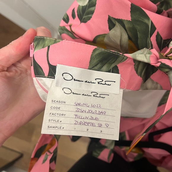 NWT Oscar de la Renta Apple Blossom midi dress - Picture 3 of 7